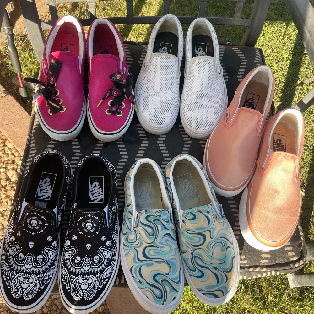 Vans - BUNDLE! 5 pairs ($8 each/$40 bundle)  Slip-On Style. Great shape!